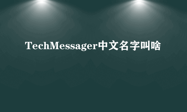 TechMessager中文名字叫啥