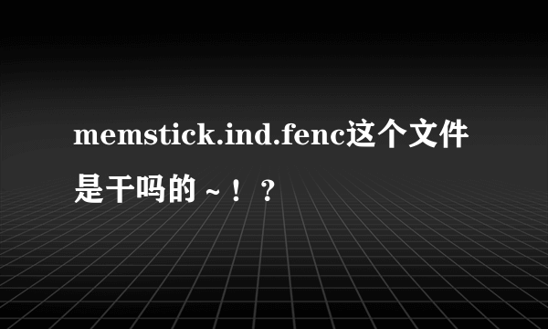 memstick.ind.fenc这个文件是干吗的～！？