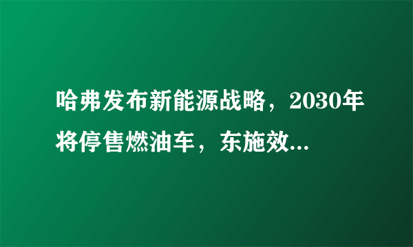 哈弗发布新能源战略，2030年将停售燃油车，东施效颦还是大势所趋？