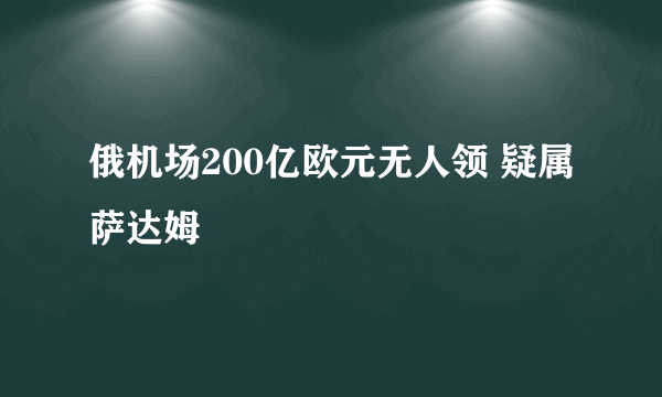 俄机场200亿欧元无人领 疑属萨达姆