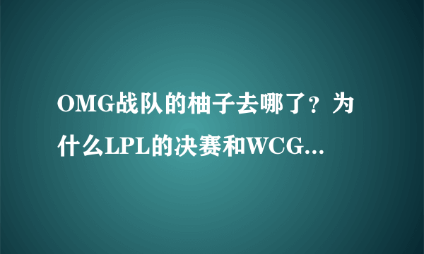 OMG战队的柚子去哪了？为什么LPL的决赛和WCG的参赛人员表都没有柚子？