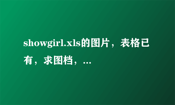 showgirl.xls的图片，表格已有，求图档，悬赏！！