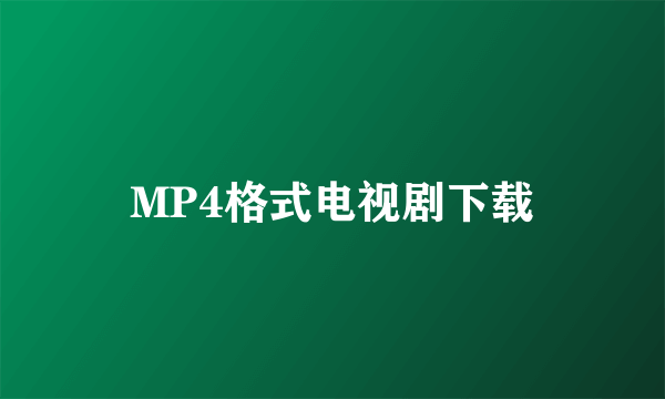 MP4格式电视剧下载