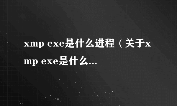 xmp exe是什么进程（关于xmp exe是什么进程的简介）