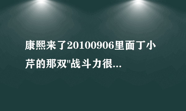 康熙来了20100906里面丁小芹的那双