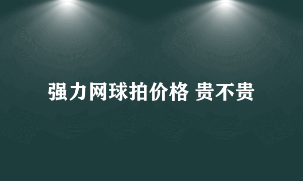 强力网球拍价格 贵不贵