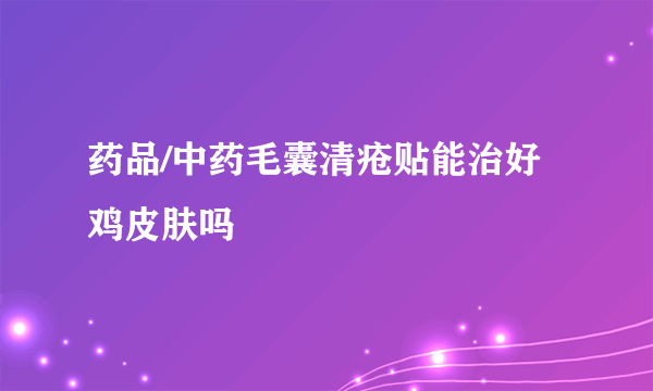 药品/中药毛囊清疮贴能治好鸡皮肤吗