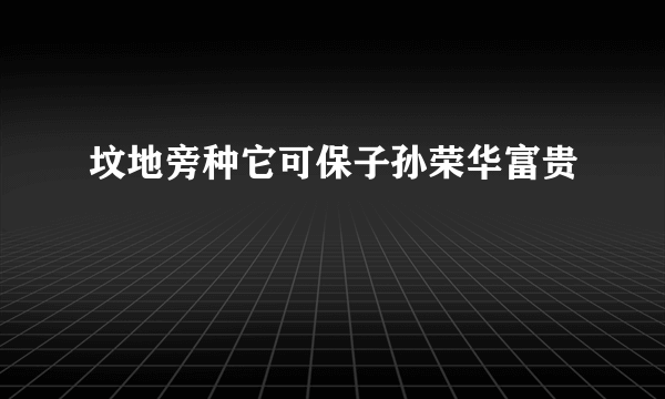 坟地旁种它可保子孙荣华富贵