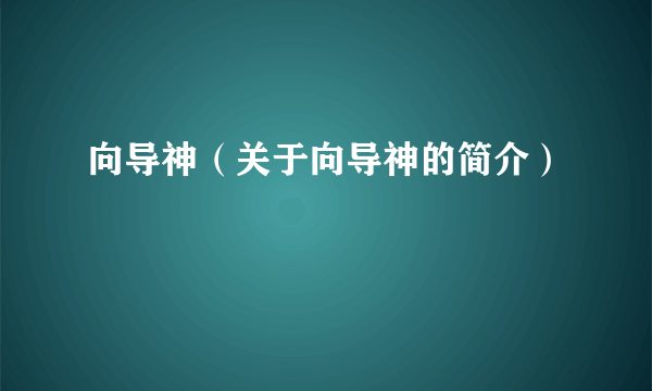 向导神（关于向导神的简介）