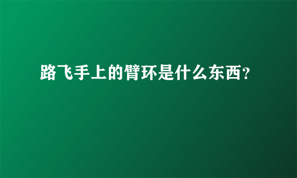 路飞手上的臂环是什么东西？