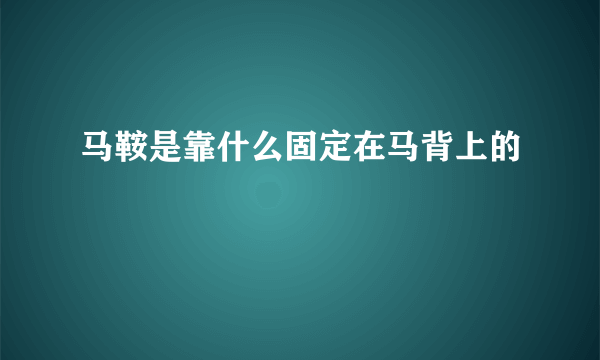 马鞍是靠什么固定在马背上的