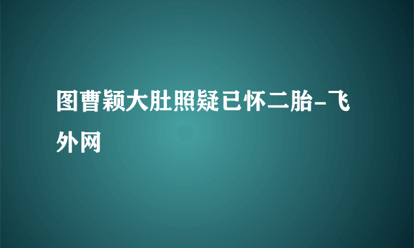 图曹颖大肚照疑已怀二胎-飞外网