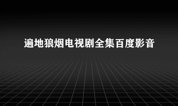 遍地狼烟电视剧全集百度影音