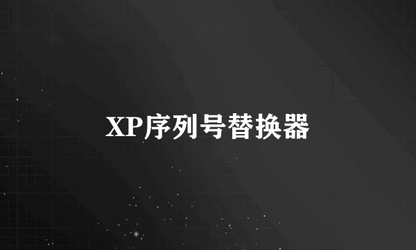 XP序列号替换器