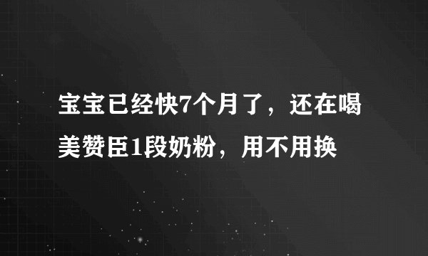 宝宝已经快7个月了，还在喝美赞臣1段奶粉，用不用换