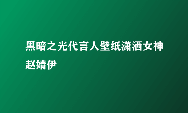 黑暗之光代言人壁纸潇洒女神赵婧伊