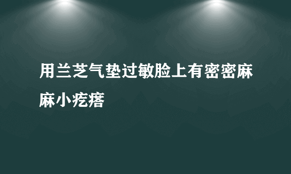 用兰芝气垫过敏脸上有密密麻麻小疙瘩