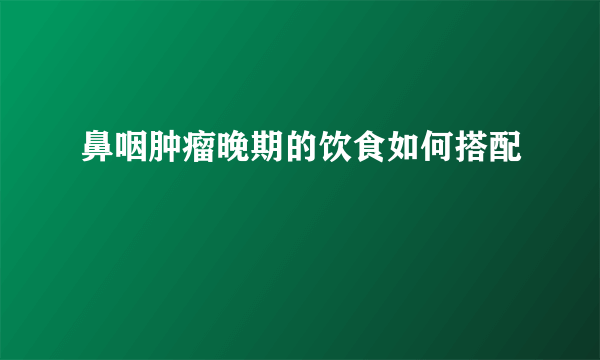 鼻咽肿瘤晚期的饮食如何搭配