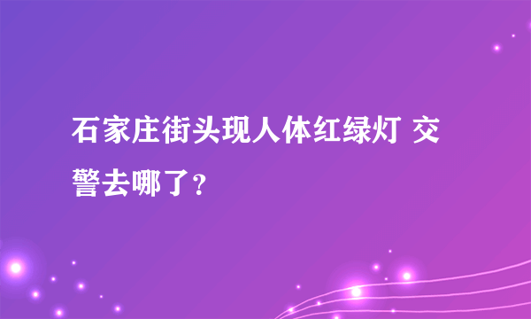 石家庄街头现人体红绿灯 交警去哪了？