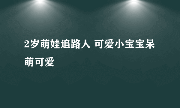 2岁萌娃追路人 可爱小宝宝呆萌可爱