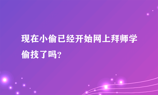 现在小偷已经开始网上拜师学偷技了吗？