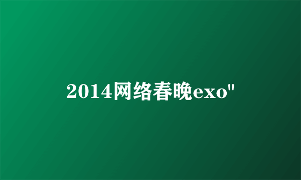 2014网络春晚exo