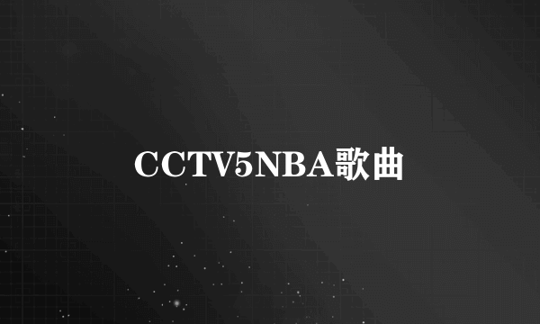 CCTV5NBA歌曲