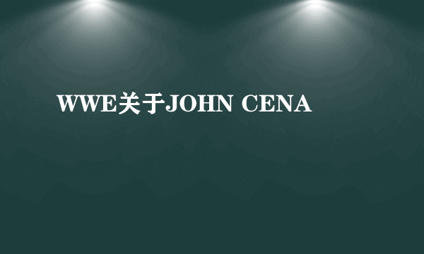 WWE关于JOHN CENA