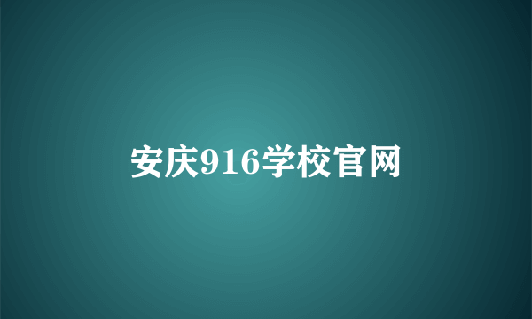 安庆916学校官网