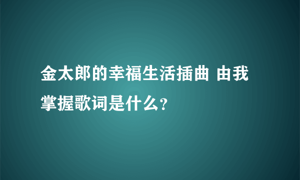 金太郎的幸福生活插曲 由我掌握歌词是什么？