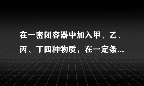 在一密闭容器中加入甲、乙、丙、丁四种物质，在一定条件下发生化学反应，测得反应前后及$t_{1}$、$t_{2}$时各物质质量如图所示。下列说法中不正确的是（  ）A.该反应为化合反应