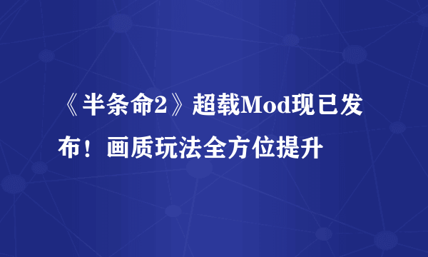 《半条命2》超载Mod现已发布！画质玩法全方位提升