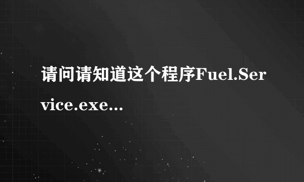 请问请知道这个程序Fuel.Service.exe是干什么的，它总是不充许就自动运行，然后还无法清楚