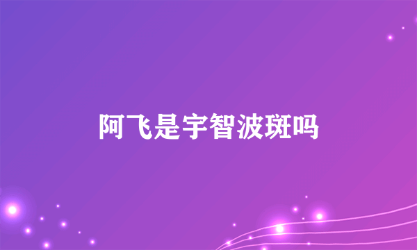 阿飞是宇智波斑吗