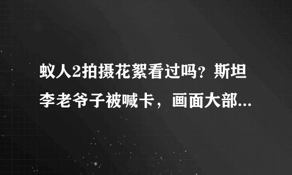 蚁人2拍摄花絮看过吗？斯坦李老爷子被喊卡，画面大部分是特效