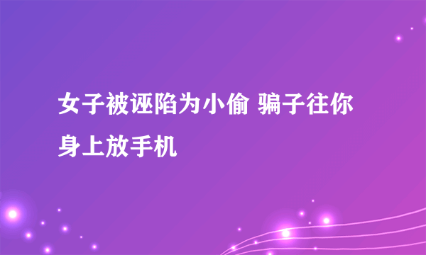 女子被诬陷为小偷 骗子往你身上放手机