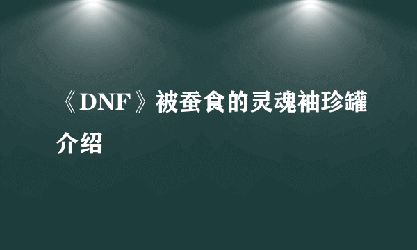 《DNF》被蚕食的灵魂袖珍罐介绍