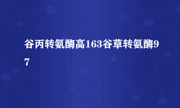 谷丙转氨酶高163谷草转氨酶97