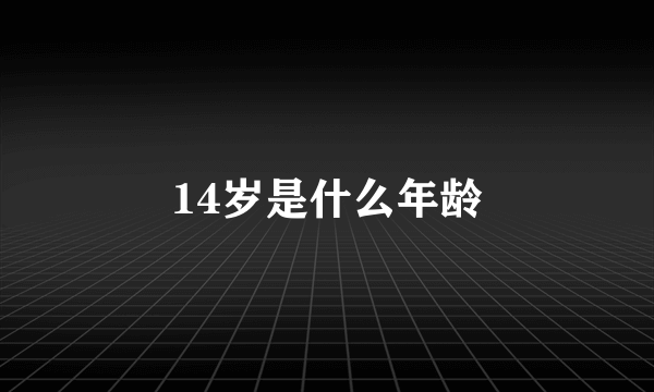 14岁是什么年龄