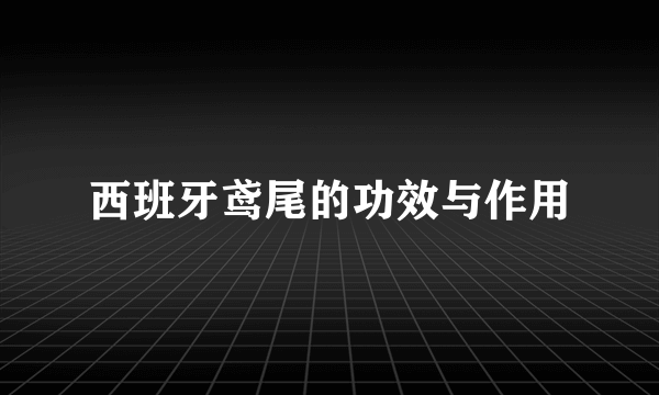 西班牙鸢尾的功效与作用