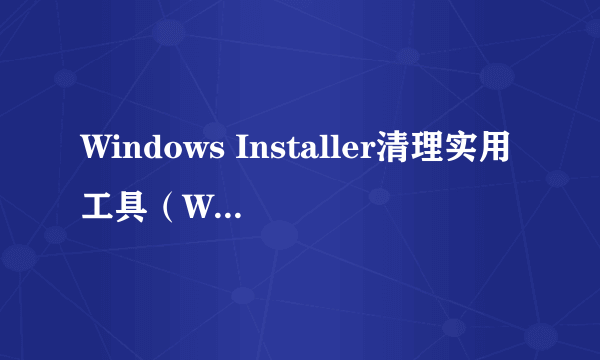 Windows Installer清理实用工具（Windows Installer清理实用工具怎么样）