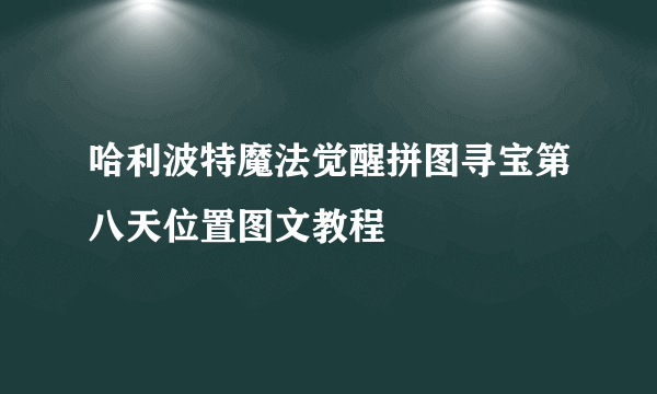 哈利波特魔法觉醒拼图寻宝第八天位置图文教程