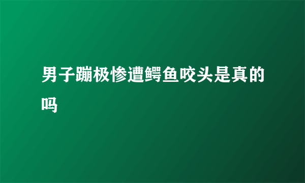 男子蹦极惨遭鳄鱼咬头是真的吗