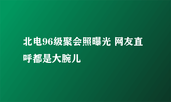 北电96级聚会照曝光 网友直呼都是大腕儿