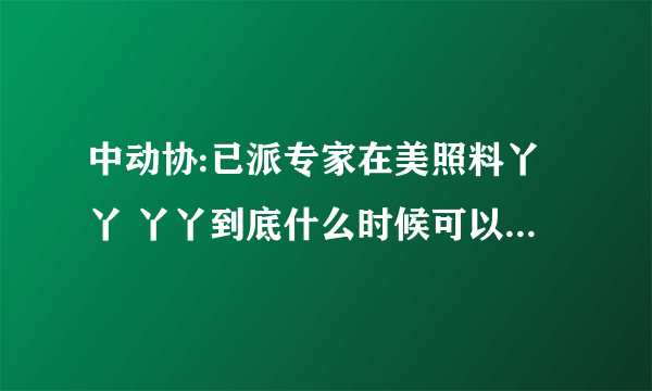 中动协:已派专家在美照料丫丫 丫丫到底什么时候可以回归祖国怀抱？