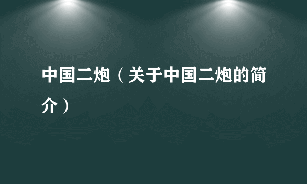 中国二炮（关于中国二炮的简介）