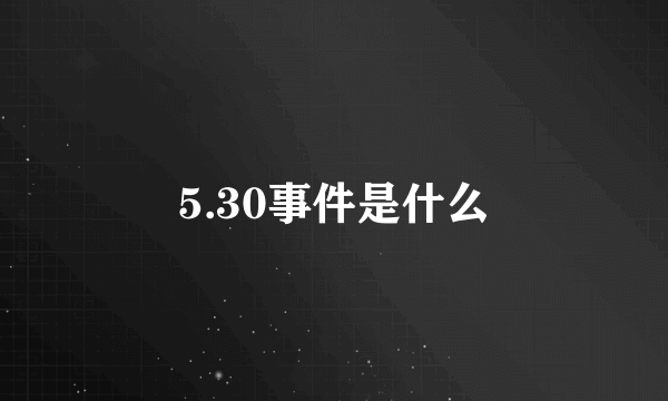 5.30事件是什么