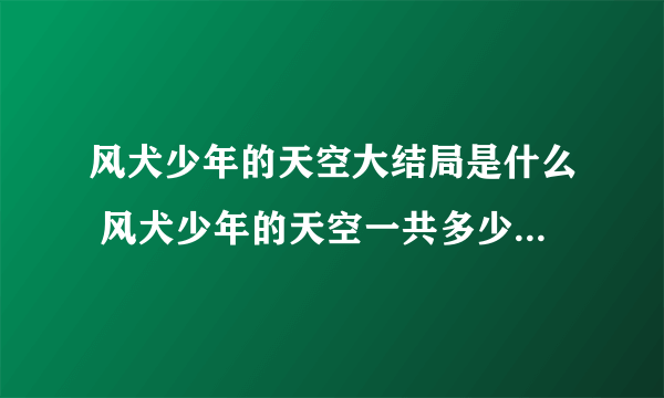 风犬少年的天空大结局是什么 风犬少年的天空一共多少集更新时间