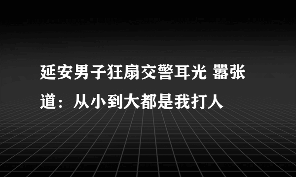 延安男子狂扇交警耳光 嚣张道：从小到大都是我打人