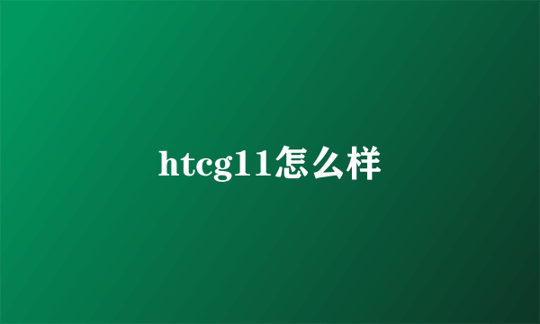 htcg11怎么样